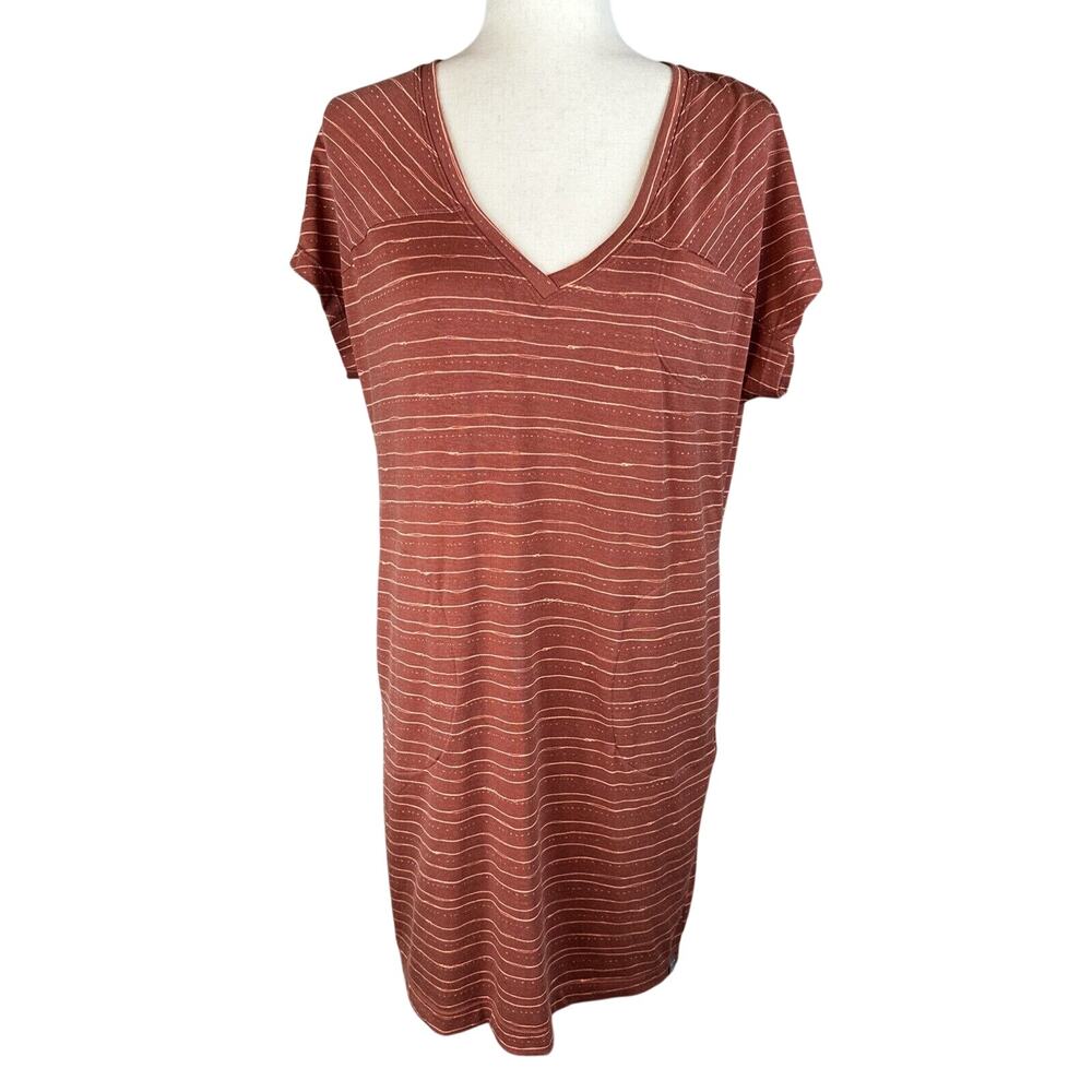 Title Nine Hiolani T-Shirt Dress Size Small Mizikuru‎ Print Short Sleeve Pockets